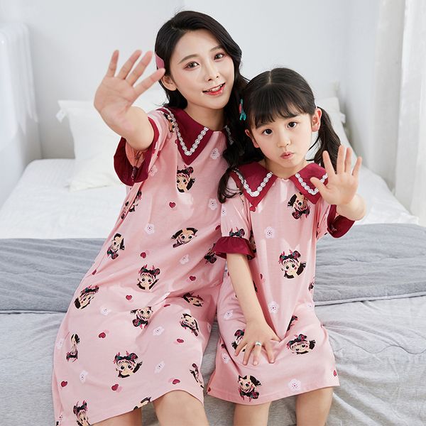mother daughter home clothes dress girls mom pajamas family look baby girls clothes summer cotton family matching nightdress, Blue
mother daughter home clothes dress girls mom pajamas family look baby girls clothes summer cotton family matching nightdress, Blue
