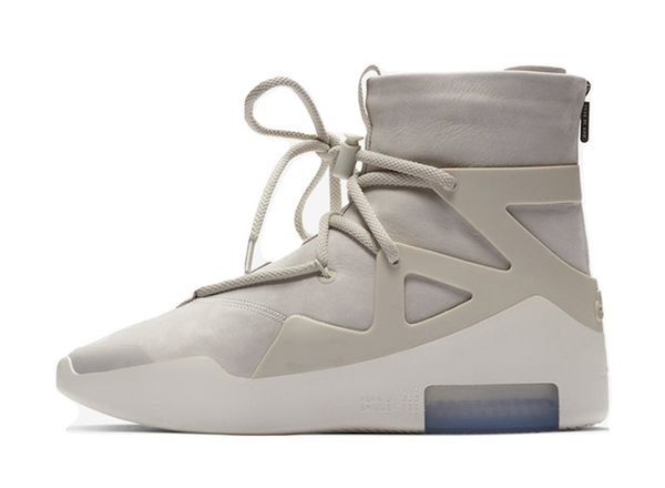 

2018 authentic air fear of god 1 light bone grey black zoom 1s men basketball shoes men athletic sneakers