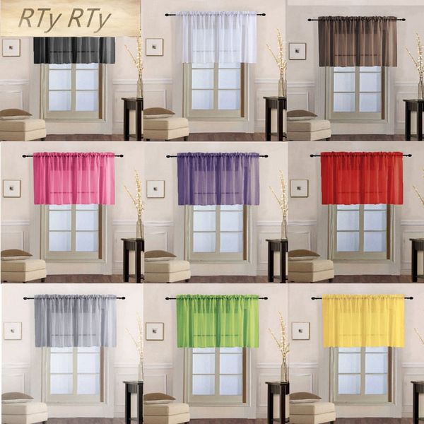1 piece rod pocket pure color sheer short curtains valance tie for small window voile drapes roman tulle kitchen cafe 184&20
1 piece rod pocket pure color sheer short curtains valance tie for small window voile drapes roman tulle kitchen cafe 184&20