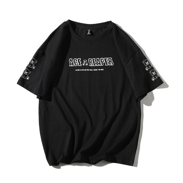the new men's short-sleeved t-shirt loose summer wild wind tide harbor tide brand casual clothes short-sleeve t-shirt, White;black
the new men's short-sleeved t-shirt loose summer wild wind tide harbor tide brand casual clothes short-sleeve t-shirt, White;black