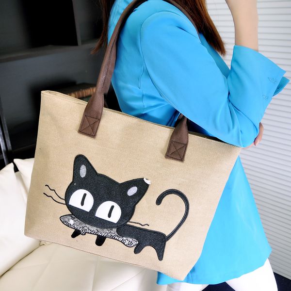 canvas tote bag for women cloth cartoon shoulder bag cute cat printed shopping bags female casual handbag #yj
canvas tote bag for women cloth cartoon shoulder bag cute cat printed shopping bags female casual handbag #yj