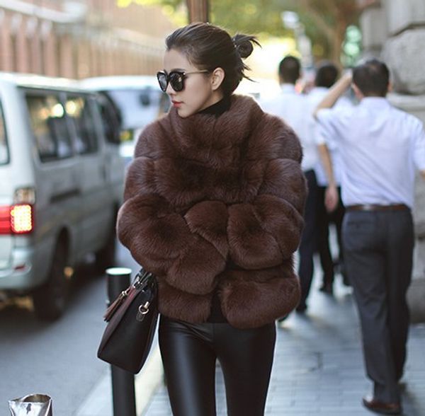 2020 new women faux fox fur coat new winter coat plus size womens stand collar long sleeve faux fur jacket fur gilet fourrure 16 color, Black
2020 new women faux fox fur coat new winter coat plus size womens stand collar long sleeve faux fur jacket fur gilet fourrure 16 color, Black