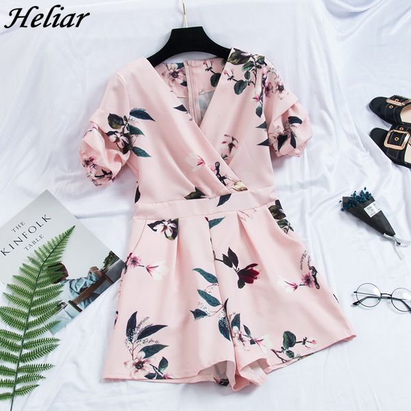 heliar 2019 women playsuits and jumpsuits printed v'neck jumpsuits rompers half pleated sleeve party female pink, Black;white 
heliar 2019 women playsuits and jumpsuits printed v'neck jumpsuits rompers half pleated sleeve party female pink, Black;white