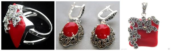 fashion designed red carved lacquer marcasite 925 sterling silver oval ring(#7-10) earrings & pandent jewelry sets
fashion designed red carved lacquer marcasite 925 sterling silver oval ring(#7-10) earrings & pandent jewelry sets