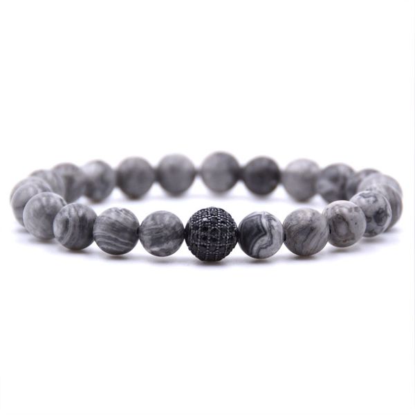 8mm natural stone micro-inlaid zircon stretch men's bracelet beads unisex, Black
8mm natural stone micro-inlaid zircon stretch men's bracelet beads unisex, Black
