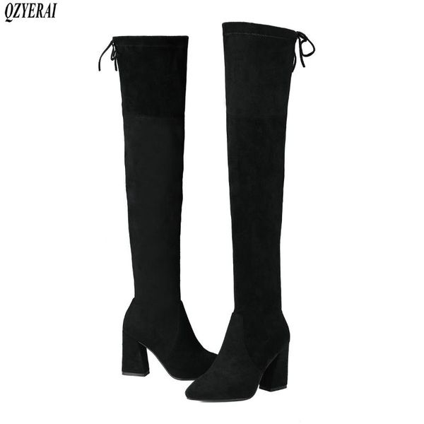new autumn/winter women knee-high boots genuine leather female boots european brands high-heeled elastic handmade, Black
new autumn/winter women knee-high boots genuine leather female boots european brands high-heeled elastic handmade, Black