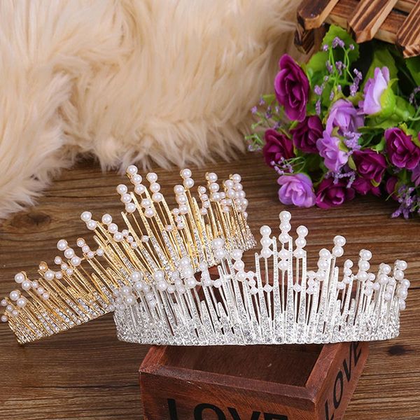 vintage pearls crystal tiara crown head band princess noiva diadem headdress wedding hair accessories bridal jewelry bh, Golden;white
vintage pearls crystal tiara crown head band princess noiva diadem headdress wedding hair accessories bridal jewelry bh, Golden;white