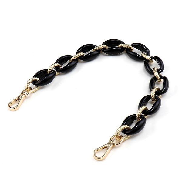 2020 new fashion women bag accessory detachable replacement acrylic metal chain strap women shoulder clutch chain, Black
2020 new fashion women bag accessory detachable replacement acrylic metal chain strap women shoulder clutch chain, Black
