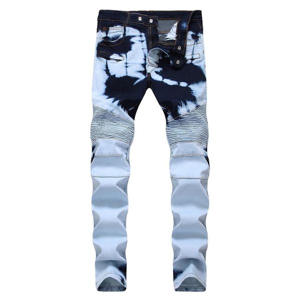 men's ripped jeans designer long regular trousers creased mid-rise straight pants with holes distressed light jeans size 28-40 ing, Blue
men's ripped jeans designer long regular trousers creased mid-rise straight pants with holes distressed light jeans size 28-40 ing, Blue