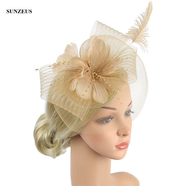 gold hat wedding tulle women party hats with feathers beading fascinators chapeaux de mariage pour les femmes sqn044
gold hat wedding tulle women party hats with feathers beading fascinators chapeaux de mariage pour les femmes sqn044