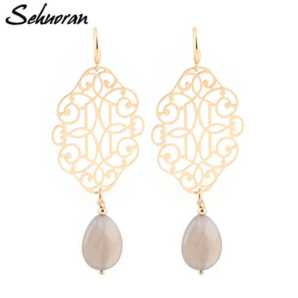 sehuoran drop earrings pendientes copper shell natural stone statement earrings for women wedding party jewelry bohemian, Silver
sehuoran drop earrings pendientes copper shell natural stone statement earrings for women wedding party jewelry bohemian, Silver