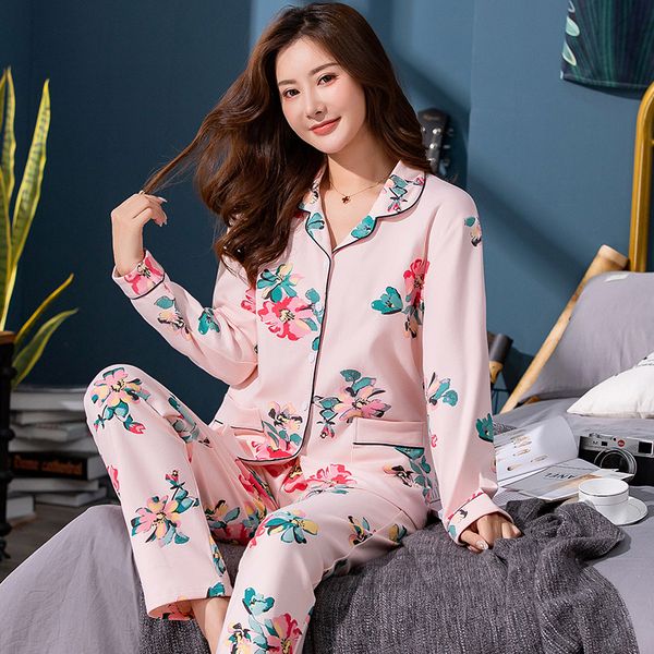 plus size -4xl spring pajamas women long sleeve pink floral home furnishing suit cardigan full pure cotton pijamas mujer, Black;red
plus size -4xl spring pajamas women long sleeve pink floral home furnishing suit cardigan full pure cotton pijamas mujer, Black;red
