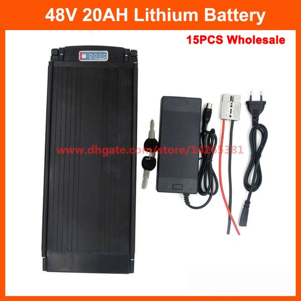 15pc whole ale 48v 1000w battery 48v 20ah electric bike lithium battery 48v rack battery with tail light 30a bm 2a charger hipping
15pc whole ale 48v 1000w battery 48v 20ah electric bike lithium battery 48v rack battery with tail light 30a bm 2a charger hipping