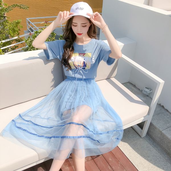 2 piece set 2019 summer women's cotton long strapless t-shirt +mesh see through skirt sets women fashion holes belt skirts suits, White
2 piece set 2019 summer women's cotton long strapless t-shirt +mesh see through skirt sets women fashion holes belt skirts suits, White