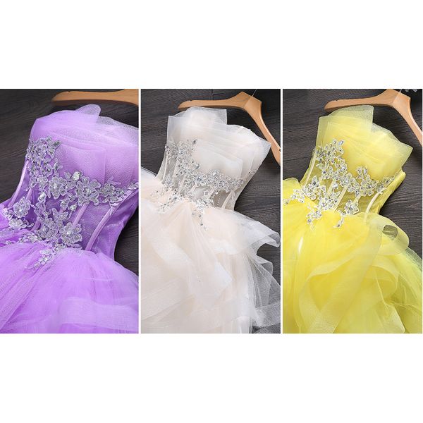 2020 new arrival short homecoming dress strapless lace-up back short party dress layers organza with applique beads, Blue;pink
2020 new arrival short homecoming dress strapless lace-up back short party dress layers organza with applique beads, Blue;pink