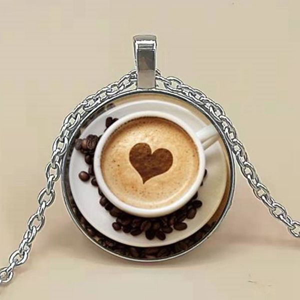 2019 trendy cappuccino pendant heart coffee necklace chocolate art jewelry for girl glass cabochon pendants necklaces, Silver
2019 trendy cappuccino pendant heart coffee necklace chocolate art jewelry for girl glass cabochon pendants necklaces, Silver