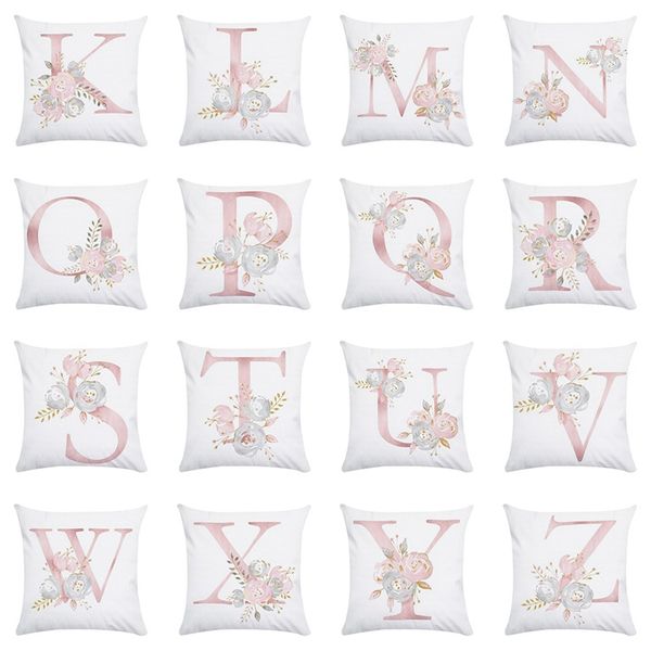 european simple style of valentine's day gift pink bronzing 26 english letter peach-skin pillow holder cover and cushion cover
european simple style of valentine's day gift pink bronzing 26 english letter peach-skin pillow holder cover and cushion cover