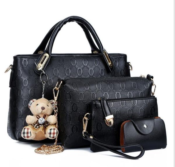 

Мода горячие продажи женские сумки медведь детеныши из четырех частей мать сумка