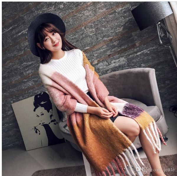 thick long tassel scarf for women mixed color wild warm shawl female autumn and winter new color fringed scarf, Blue;gray
thick long tassel scarf for women mixed color wild warm shawl female autumn and winter new color fringed scarf, Blue;gray