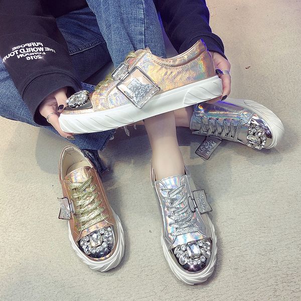 silver women shoes women sneakers spring new rhinestone lace up shoes flats womens woman zapatos de mujer, Black
silver women shoes women sneakers spring new rhinestone lace up shoes flats womens woman zapatos de mujer, Black