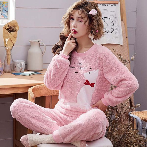jinuo new product autumn winter women flannel pajama sets lovely young girls animals embroidery pajama soft casual sleepwear, Blue;gray
jinuo new product autumn winter women flannel pajama sets lovely young girls animals embroidery pajama soft casual sleepwear, Blue;gray