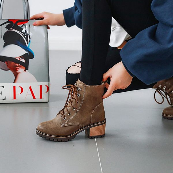 fashion ankle boots winter ankle boots pu leather women work shoes round toe lace-up women shoes black female
fashion ankle boots winter ankle boots pu leather women work shoes round toe lace-up women shoes black female