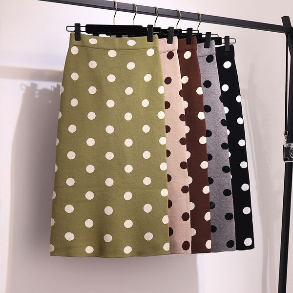 gigogou polk dot knitted women sweater skirts elastic high waist midi skirts autumn winter thick bodycon pencil skirt split up, Black
gigogou polk dot knitted women sweater skirts elastic high waist midi skirts autumn winter thick bodycon pencil skirt split up, Black