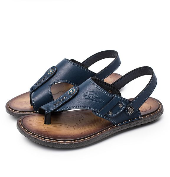 summer men slippers blue genuine leather flip flops cowhide fashion slides shoes beach large size, Black
summer men slippers blue genuine leather flip flops cowhide fashion slides shoes beach large size, Black
