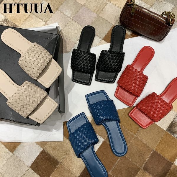 htuua 2020 new summer weave slippers women square toe outdoor flat slides casual flip flops beach shoes slip on sandals sx3896, Black
htuua 2020 new summer weave slippers women square toe outdoor flat slides casual flip flops beach shoes slip on sandals sx3896, Black