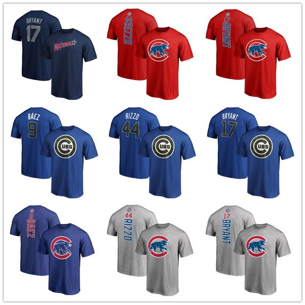 Chicago Baseball jersey Cubs 9 Baez 44 Rizzo 17 Bryant T-shirts mens designer short Sleeve Fans Tops Tees printed Team and brand logos
Chicago Baseball jersey Cubs 9 Baez 44 Rizzo 17 Bryant T-shirts mens designer short Sleeve Fans Tops Tees printed Team and brand logos