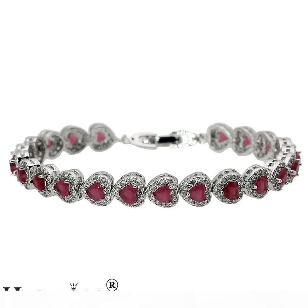 links bracelet for women love heart sterling silver hermosa jewelry gemstone emerald z ruby garnet beautiful chain 7 inch, Black
links bracelet for women love heart sterling silver hermosa jewelry gemstone emerald z ruby garnet beautiful chain 7 inch, Black