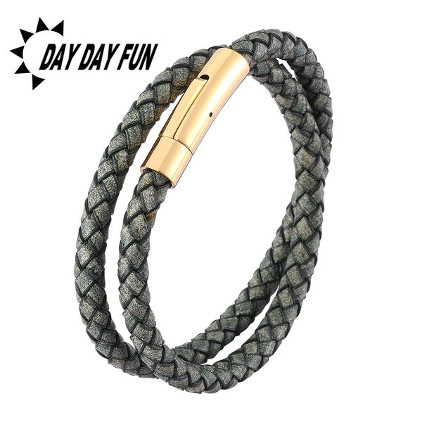 new stainless steel snaps retro green double layer leather bracelet men women vintage jewelry wristband gifts e0486, White
new stainless steel snaps retro green double layer leather bracelet men women vintage jewelry wristband gifts e0486, White