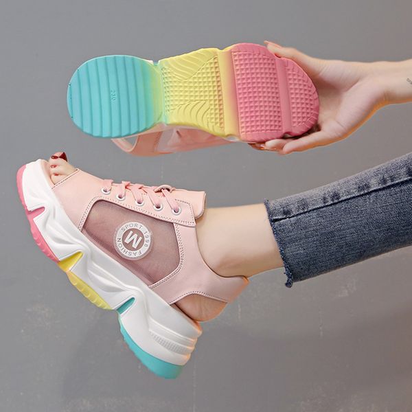 women platform sandals designers fashion lace up pink chunky sandal wedges casual shoes woman mesh breathable 2020 summer new, Black
women platform sandals designers fashion lace up pink chunky sandal wedges casual shoes woman mesh breathable 2020 summer new, Black