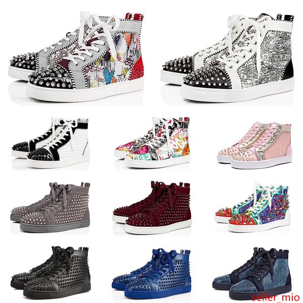 2020 designer shoes for men women fashion spike sneakers triple black white red suede leather mens trainer flat bottoms luxury shoe
2020 designer shoes for men women fashion spike sneakers triple black white red suede leather mens trainer flat bottoms luxury shoe