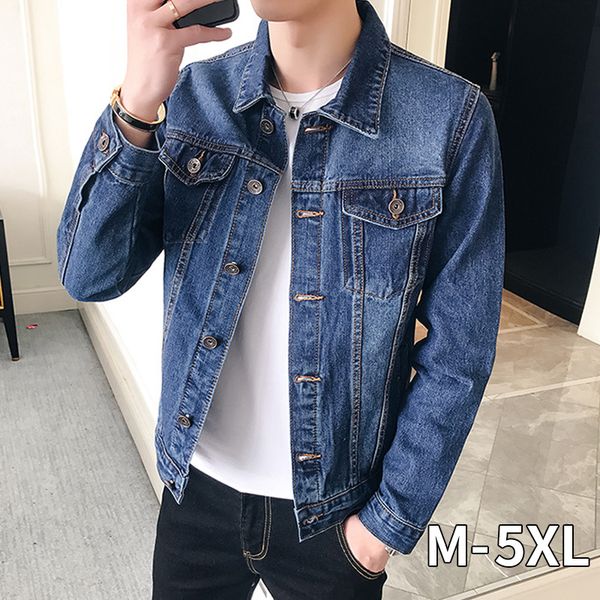 2019 new autumn men's denim jeans jacket jaket men retro men's cowboy slim jacket fashion coat casual chaqueta hombre jackets, Black;brown
2019 new autumn men's denim jeans jacket jaket men retro men's cowboy slim jacket fashion coat casual chaqueta hombre jackets, Black;brown