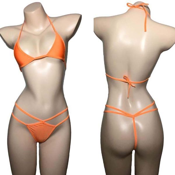 women orange micro mini halter bra and matching g-string micro bikini microkini underwear beach wear lingerie set, Red;black
women orange micro mini halter bra and matching g-string micro bikini microkini underwear beach wear lingerie set, Red;black