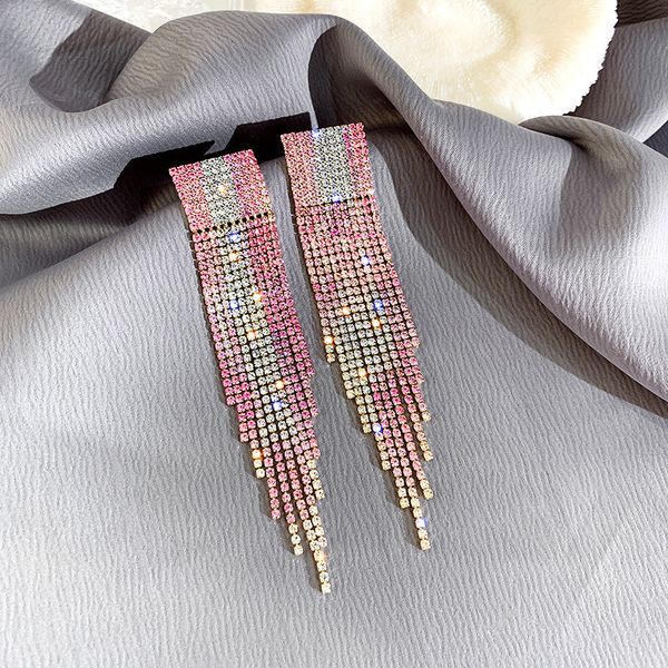 fyuan pink rhinestone drop earrings for women shiny long tassel dangle earrings statement earrings bar party jewelry, Silver
fyuan pink rhinestone drop earrings for women shiny long tassel dangle earrings statement earrings bar party jewelry, Silver