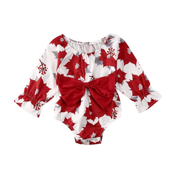Christmas Infant Kids Baby Girl Bodysuits Bowknot Clothes Ruffles Long Sleeve Floral Print Jumpsuit Outfit
Christmas Infant Kids Baby Girl Bodysuits Bowknot Clothes Ruffles Long Sleeve Floral Print Jumpsuit Outfit