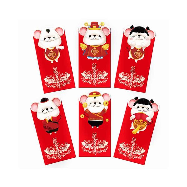 6pcs/set traditional lucky hong bao paper wedding red envelopes spring festival 2020 chinese new year cute gift rat packet
6pcs/set traditional lucky hong bao paper wedding red envelopes spring festival 2020 chinese new year cute gift rat packet