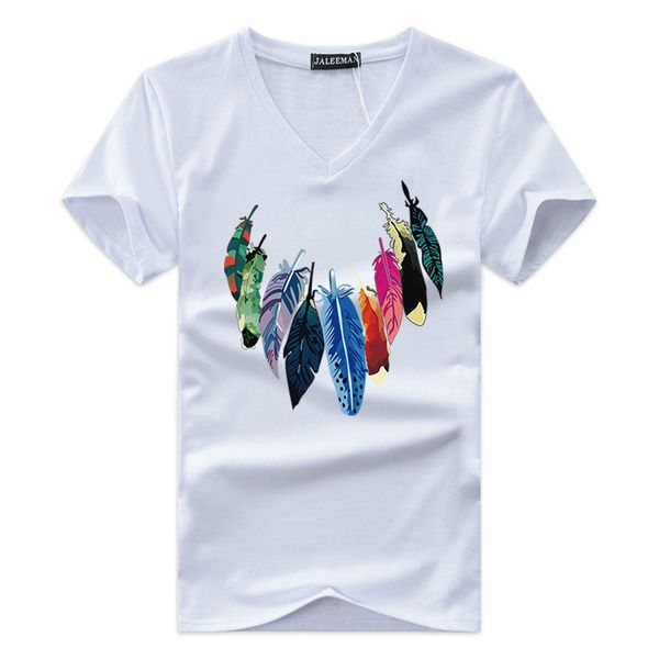 2018 fashion brand trend slim fit short sleeve t shirt men printed feathers v-neck men t-shirt cotton t shirts plus size 5xl, White;black
2018 fashion brand trend slim fit short sleeve t shirt men printed feathers v-neck men t-shirt cotton t shirts plus size 5xl, White;black