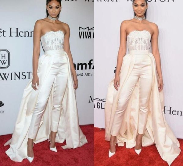 jumpsuit evening dresses for women with removable skirt red carpet dress lace applique strapless prom gowns formal wear, Black;red
jumpsuit evening dresses for women with removable skirt red carpet dress lace applique strapless prom gowns formal wear, Black;red