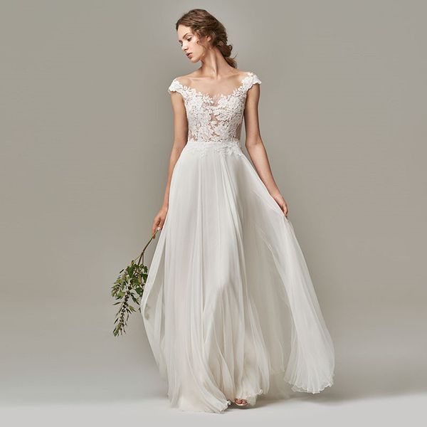 beach wedding dress appliques lace vintage boho wedding gowns chiffon simple bridal dress 2020 vestido novia, White
beach wedding dress appliques lace vintage boho wedding gowns chiffon simple bridal dress 2020 vestido novia, White