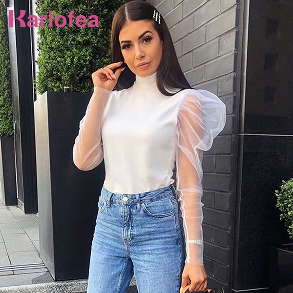 kealofea female organza mesh blouse shirts elegant transparent puff sleeve outfits chic stylish casual blusas streetwear, White
kealofea female organza mesh blouse shirts elegant transparent puff sleeve outfits chic stylish casual blusas streetwear, White