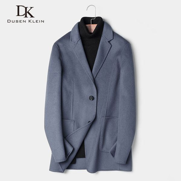 men wool coat winter woolen jackets casual warm coat 2019 new long 8802, Black