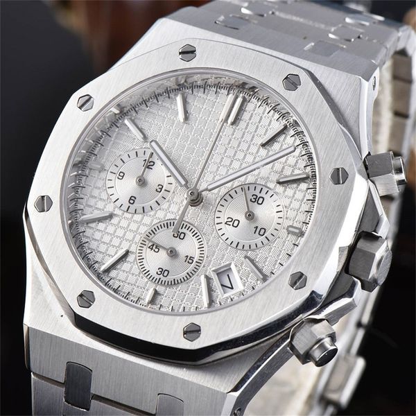 41mm luxury chronograph date watches men stainless steel waterproof luminous multifunctional quartz meter movement vk63 watch t200409, Slivery;brown
41mm luxury chronograph date watches men stainless steel waterproof luminous multifunctional quartz meter movement vk63 watch t200409, Slivery;brown