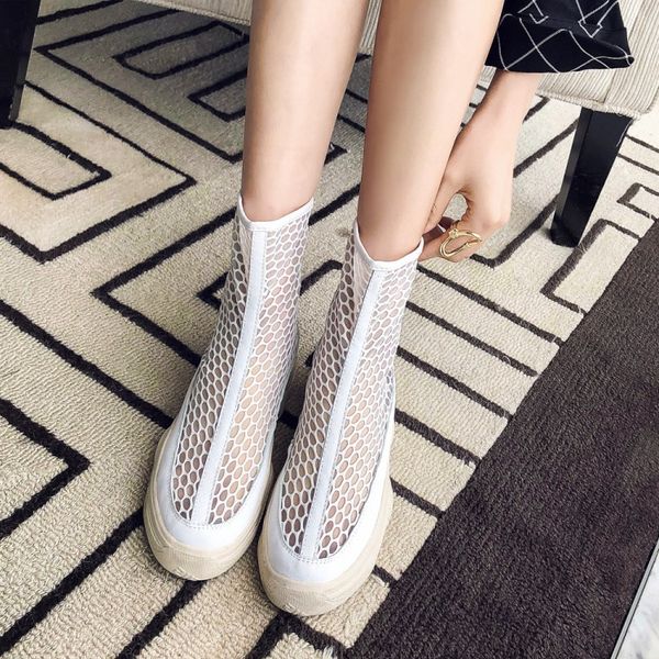 plus size - boots women shoes ankle boots for women ladies splice mesh back zipper, Black
plus size - boots women shoes ankle boots for women ladies splice mesh back zipper, Black