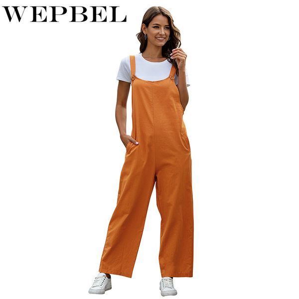 wepbel women vintage playsuit casual sleeveless backless button solid color loose romper overalls, Black;white
wepbel women vintage playsuit casual sleeveless backless button solid color loose romper overalls, Black;white