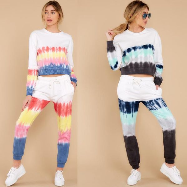 2pcs sports suit set for women tie-dye print round neck long sleeve shirt elastic drawstring fashion trousers casual outfits, Black;blue
2pcs sports suit set for women tie-dye print round neck long sleeve shirt elastic drawstring fashion trousers casual outfits, Black;blue