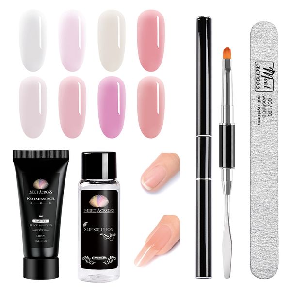meet across nail extension poly nail gel set with nial tips dual form qiuck gel for manicure finger extension brush kit, Red;pink
meet across nail extension poly nail gel set with nial tips dual form qiuck gel for manicure finger extension brush kit, Red;pink