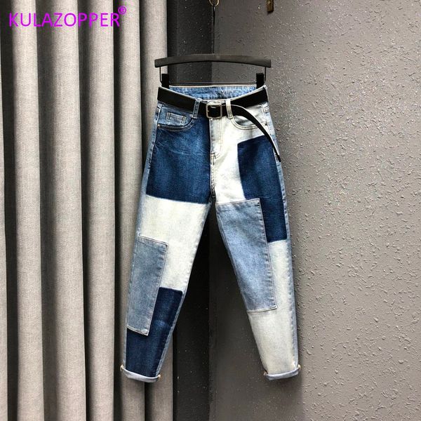 slightly elastic jeans mujer 2019 plus size pants women jeans large size denim patch harlan cuff pencil femme woman zh193, Blue
slightly elastic jeans mujer 2019 plus size pants women jeans large size denim patch harlan cuff pencil femme woman zh193, Blue